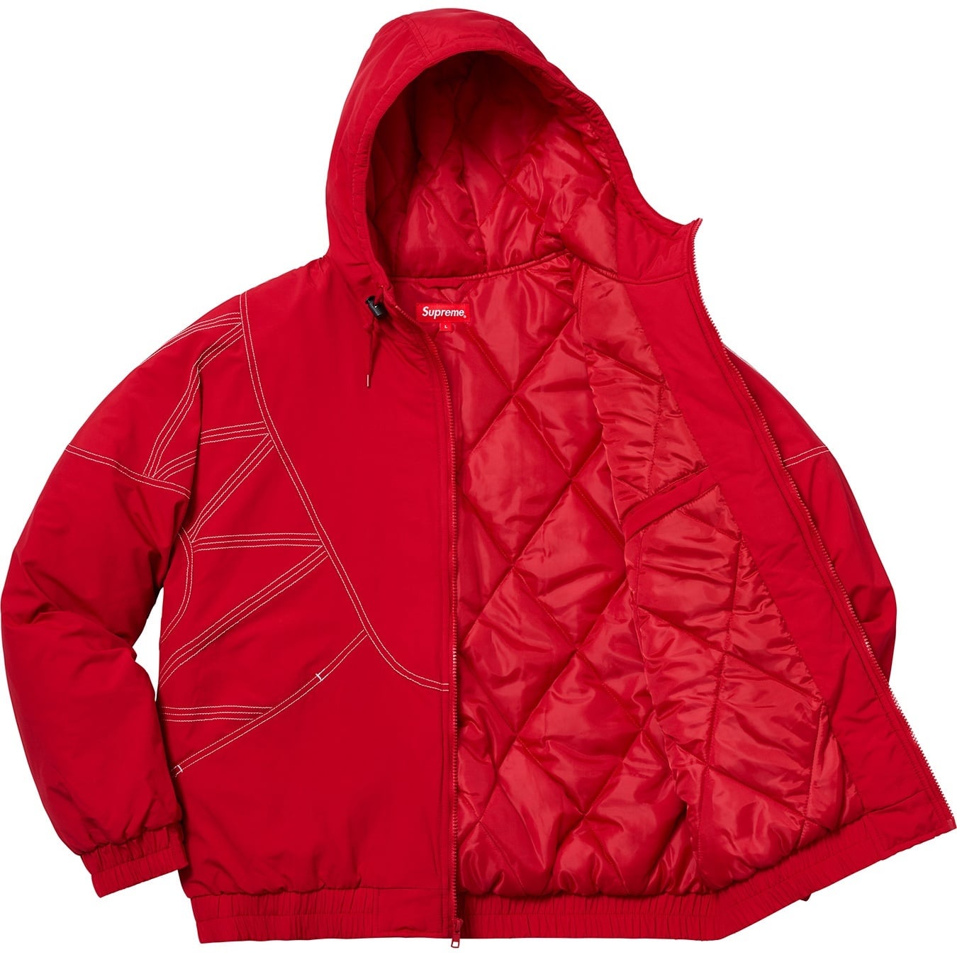 Zig Zag Stitch Puffy Jacket view 2